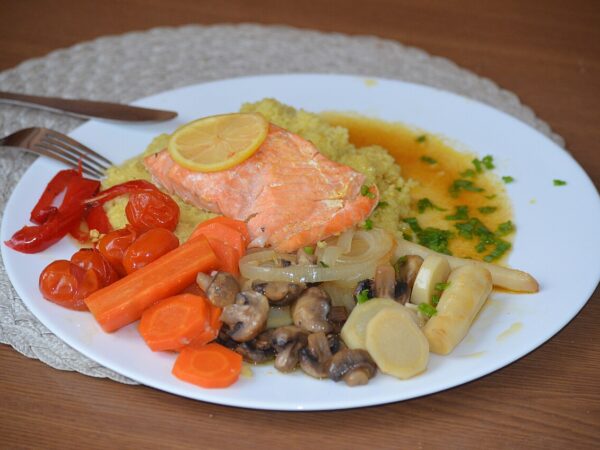 Baked Salmon with Greens & Lemon — Healthy Recipes recipe